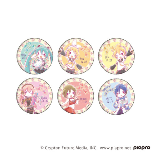 『ピアプロキャラクターズ』缶バッジ 05/誕生日ver. BOX(全6種)(グラフアート)